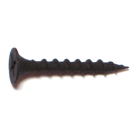 Drywall Screw, #6 X 1-1/8 In, Steel, Flat Head Phillips Drive, 10000 PK